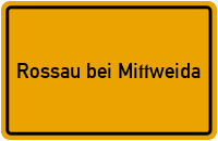 City Sign Rossau bei Mittweida