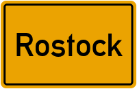 Ortsschild von Hansestadt Rostock in Mecklenburg-Vorpommern