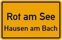 Landstraße in Rot am SeeHausen am Bach