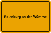 Ortsschild Rotenburg an der Wümme