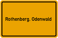 Ortsschild von Gemeinde Rothenberg, Odenwald in Hessen