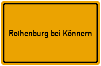 City Sign Rothenburg bei Könnern