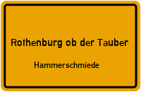 Straßenverzeichnis Rothenburg ob der Tauber Hammerschmiede