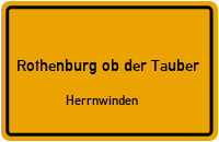 Straßenverzeichnis Rothenburg ob der Tauber Herrnwinden