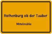 Straßenverzeichnis Rothenburg ob der Tauber Mittelmühle
