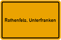 Ortsschild von Stadt Rothenfels, Unterfranken in Bayern