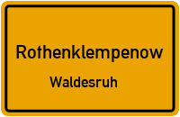 Waldesruh in RothenklempenowWaldesruh
