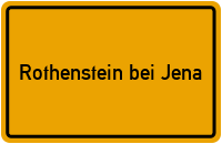 Ortsschild Rothenstein bei Jena