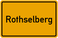 Ortsschild von Gemeinde Rothselberg in Rheinland-Pfalz