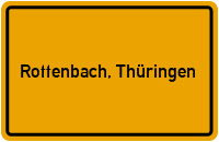 City Sign Rottenbach, Thüringen