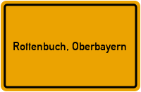 City Sign Rottenbuch, Oberbayern