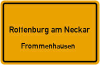 Straßenverzeichnis Rottenburg am Neckar Frommenhausen