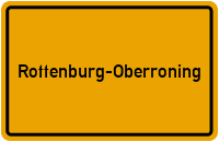 Ortsschild Rottenburg-Oberroning