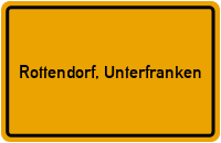 City Sign Rottendorf, Unterfranken