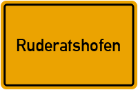 Ortsschild von Gemeinde Ruderatshofen in Bayern