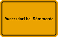 City Sign Rudersdorf bei Sömmerda