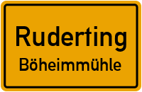 Straßenverzeichnis Ruderting Böheimmühle