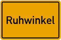 Ortsschild von Gemeinde Ruhwinkel in Schleswig-Holstein