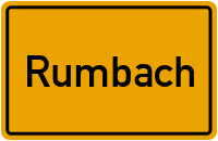 Ortsschild von Gemeinde Rumbach in Rheinland-Pfalz