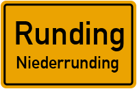 Straßenverzeichnis Runding Niederrunding