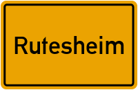 Ortsschild von Gemeinde Rutesheim in Baden-Württemberg