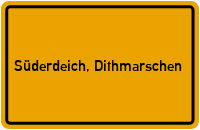 City Sign Süderdeich, Dithmarschen