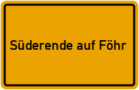 City Sign Süderende auf Föhr