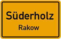 Rakower Schulstraße in SüderholzRakow