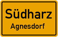 Agnesdorfer Hauptstraße in SüdharzAgnesdorf