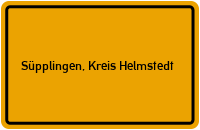 City Sign Süpplingen, Kreis Helmstedt