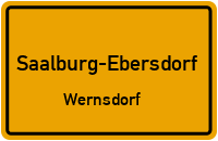 Straßenverzeichnis Saalburg-Ebersdorf Wernsdorf