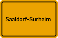 Ortsschild von Gemeinde Saaldorf-Surheim in Bayern