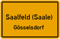 Ortsstraße in Saalfeld (Saale)Gösselsdorf