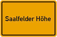 Straße in Saalfelder Höhe