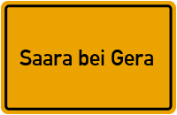 City Sign Saara bei Gera