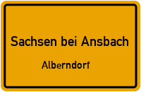 Straßenverzeichnis Sachsen bei Ansbach Alberndorf
