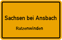 Straßenverzeichnis Sachsen bei Ansbach Ratzenwinden