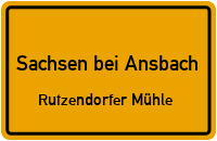 Straßenverzeichnis Sachsen bei Ansbach Rutzendorfer Mühle