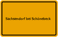 City Sign Sachsendorf bei Schönebeck