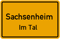 Bannhaldenweg in SachsenheimIm Tal
