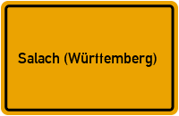 City Sign Salach (Württemberg)