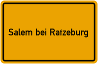 Ortsschild Salem bei Ratzeburg