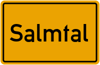 Ortsschild von Gemeinde Salmtal in Rheinland-Pfalz