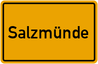Ortsschild von Gemeinde Salzmünde in Sachsen-Anhalt