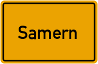 Ortsschild von Gemeinde Samern in Niedersachsen