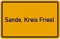 City Sign Sande, Kreis Friesl