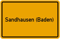 Ortsschild von Gemeinde Sandhausen (Baden) in Baden-Württemberg