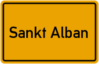 Ortsschild von Gemeinde Sankt Alban in Rheinland-Pfalz