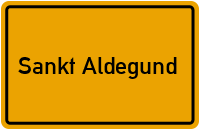 Ortsschild von Gemeinde Sankt Aldegund in Rheinland-Pfalz