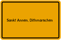 City Sign Sankt Annen, Dithmarschen